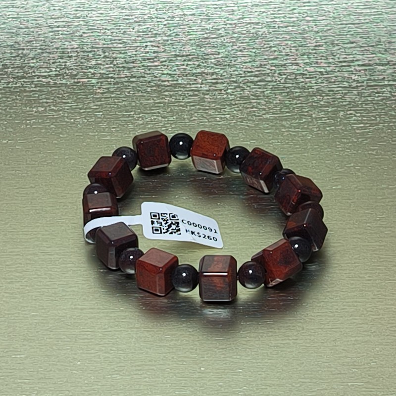 C000091 紅伊丁隕石手串