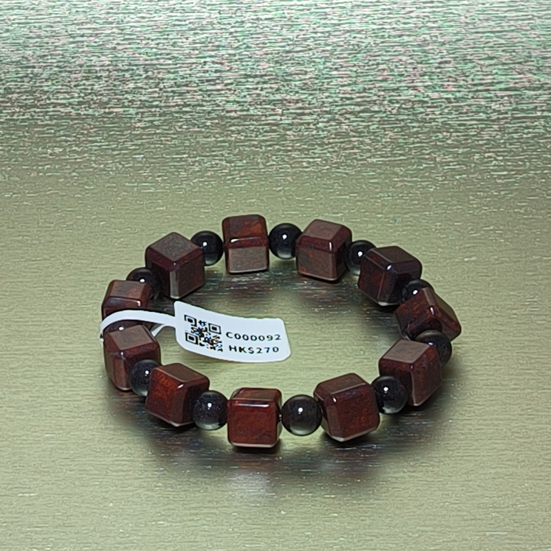 C000092 紅伊丁隕石手串
